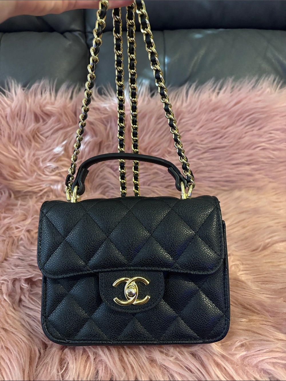 💎 Chanel Top Handle Flap Quilted Mini 💎